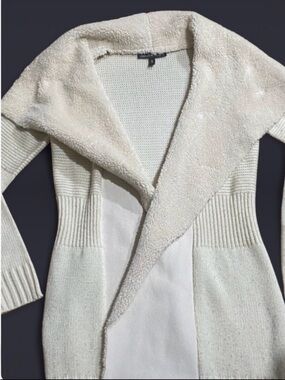 Derek Heart Cozy Open-Front Cream Women's Sweater Cardigan